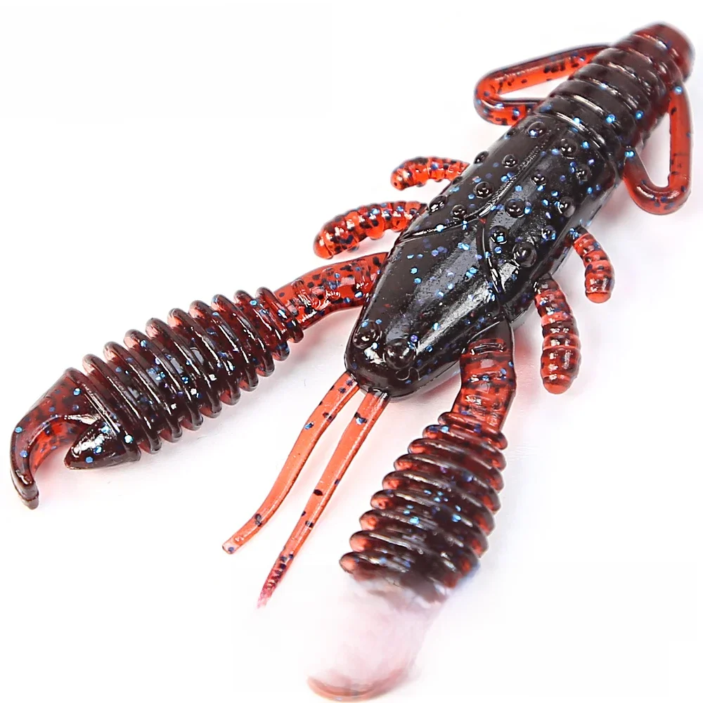 B&U Schwimmender weicher Köder, 40 mm/60 mm, Craw-Garnelen-Angelköder, Garnelen-Hummer, weicher