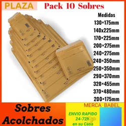 Confezione da 10 buste di carta imbottite con bolle interne di polietilene aroFOL®Buste Kraft imbottite in plastica marrone da 10 pezzi borsa a bolle per proteggere i documenti della lettera di consegna
