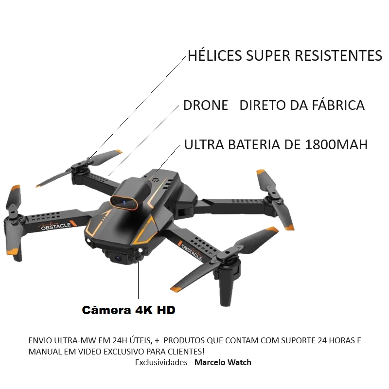 Professional Drone S91 Camera 4K HD Flight 360 Wi-Fi 5GHz Sensor Anti Collision Headless High Stability