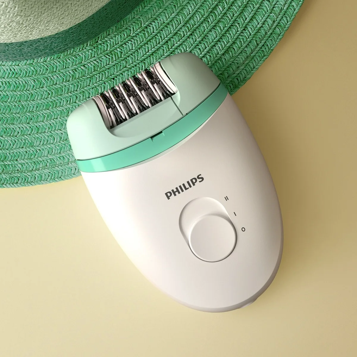 جهاز إزالة الشعر من Philips-Satinelle لإزالة الشعر ، جهاز إزالة الشعر ، الجير الأبيض الأخضر ، Bre224 ، 00