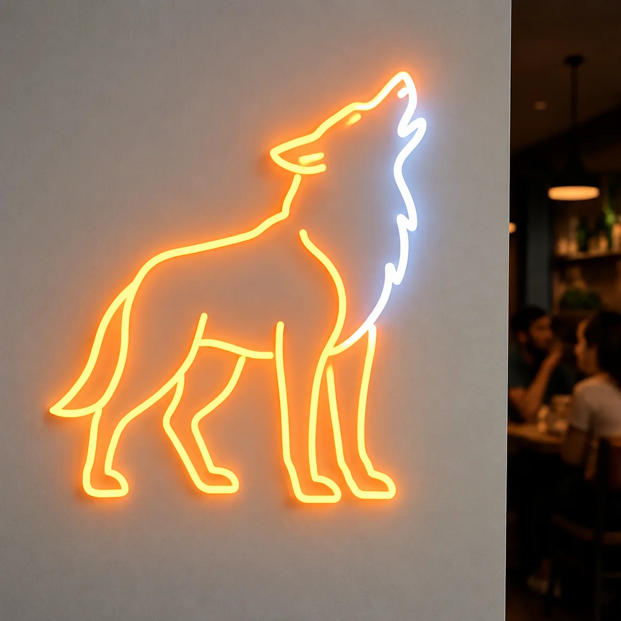 Wolf Neon Sign Ranch Hunting Lodge Sign Home Bar Shop Man Cave Neon Wall Decor Gift for Him
