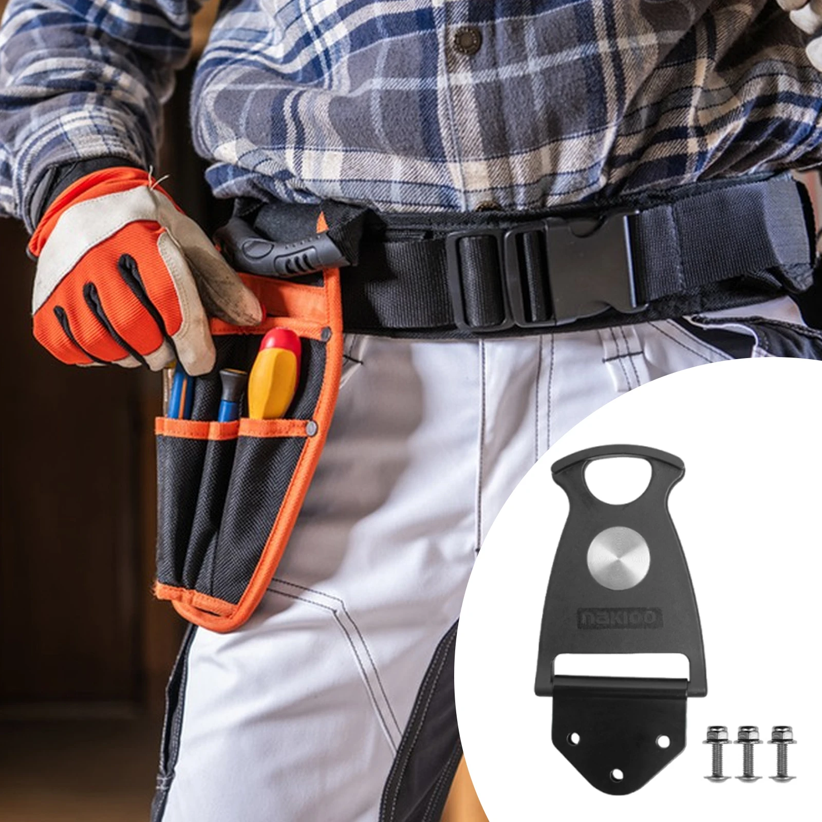 

Universal Heavy Duty Tool Belt Clip Acc Universal Metal Tool Belt Clips for Tool Pouches Waist Hanging Bags Modified Tool Storag