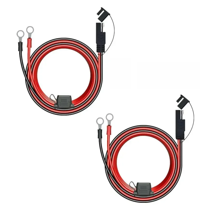 2-Piece Liberação Rápida SAE Cabo com Terminal Fusível, O Connector Carregador de Bateria, Fio
