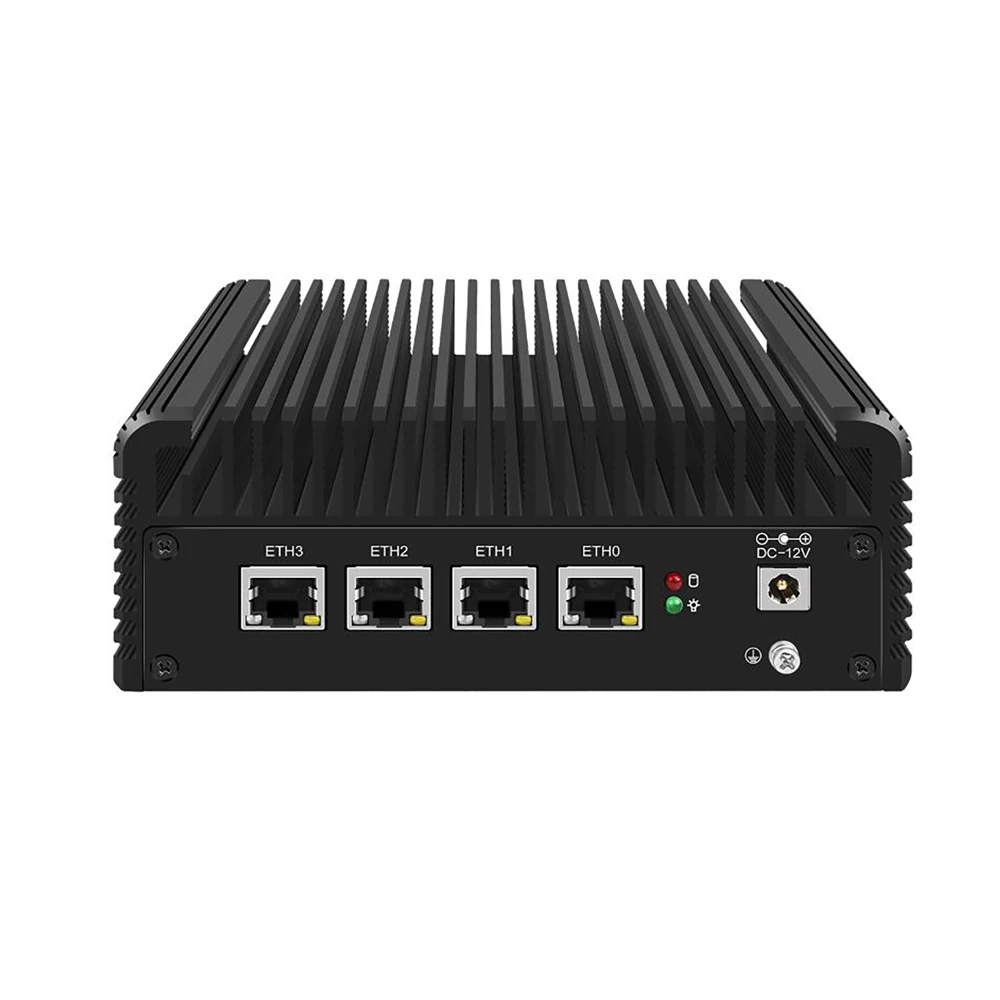 Micro Firewall Appliance,Mini PC,Intel J4125,HUNSN RJ23,pFsense,Mikrotik,OPNsense,Router PC, 4 x Intel I211-AT LAN,COM,HD