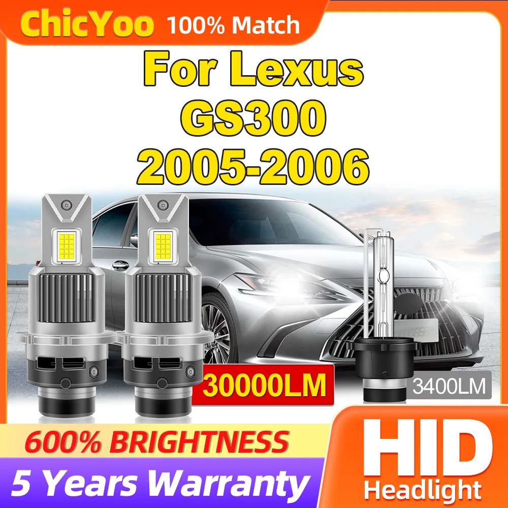 

30000LM HID Xenon Headlight Bulbs 300W Canbus LED Car Lights 12V 6000K White HID Xenon Headlamps For Lexus GS300 2005 2006