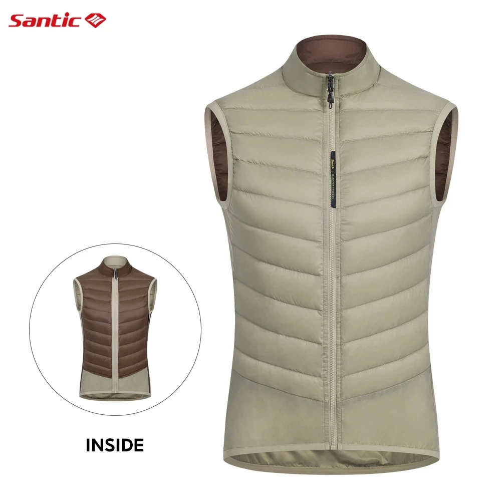 

Santic Cycling Vest Double Sided Wearable Road Bicycle Riding Warm Vest Lightweight Breathable