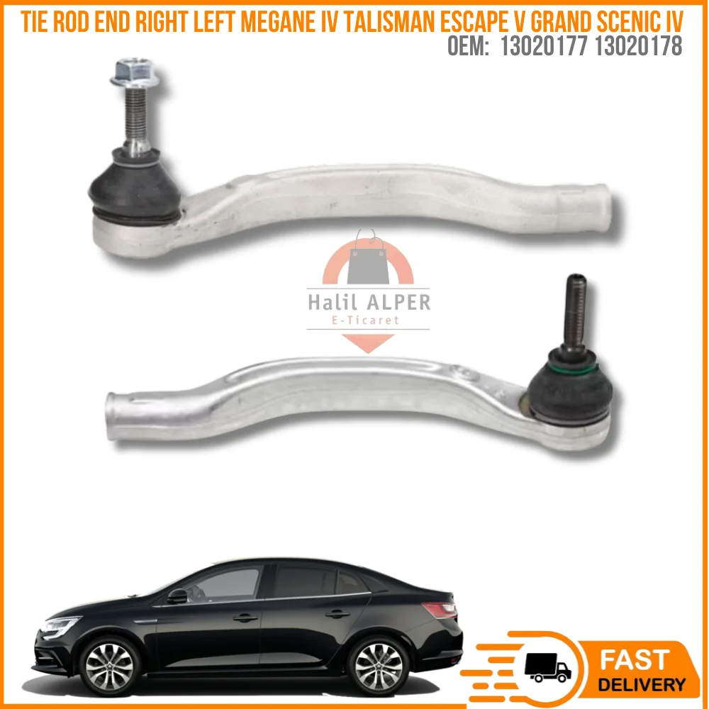 Tie Rod End para direita e esquerda Megane IV, Talismã, Escape V, Grand Scenic, alta qualidade, material durável, 13020177, 13020178