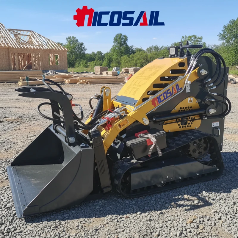 

Mini Crawler Skid Steer Loader CE Certified Euro 5 Compact Construction Loader can Customized Color with Deposit