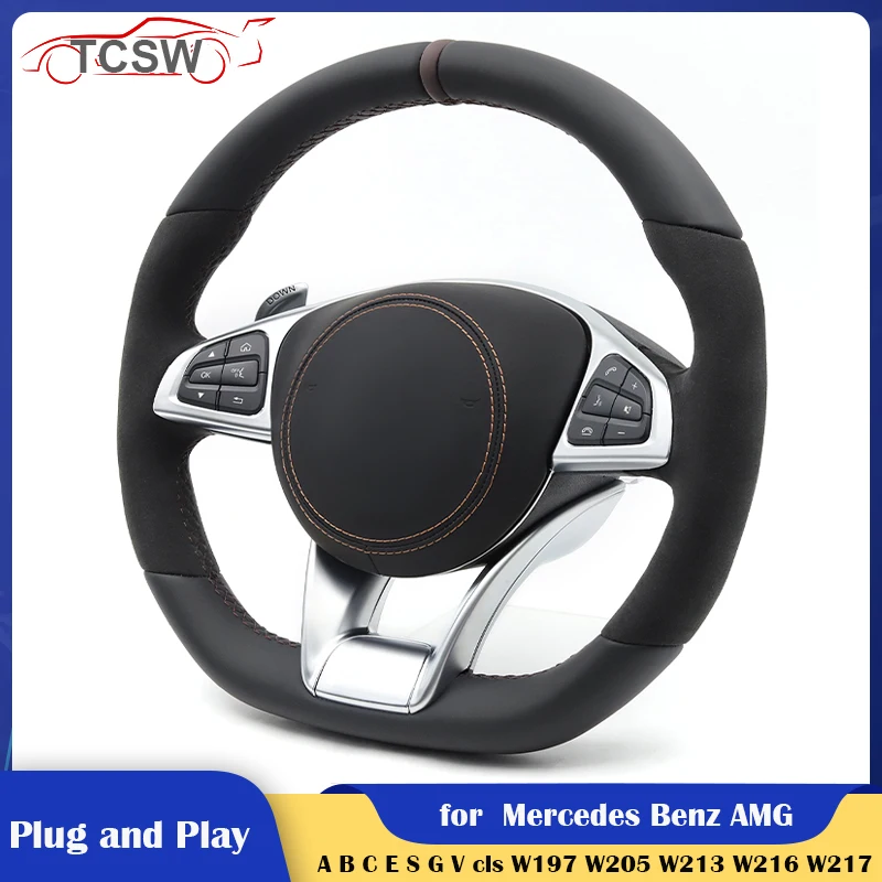 

Car Steering Wheel for Mercedes Benz AMG c190 W117 W166 W177 S500 W205 W213 W216 W217 W218 W222 W257 W463 G63 C63