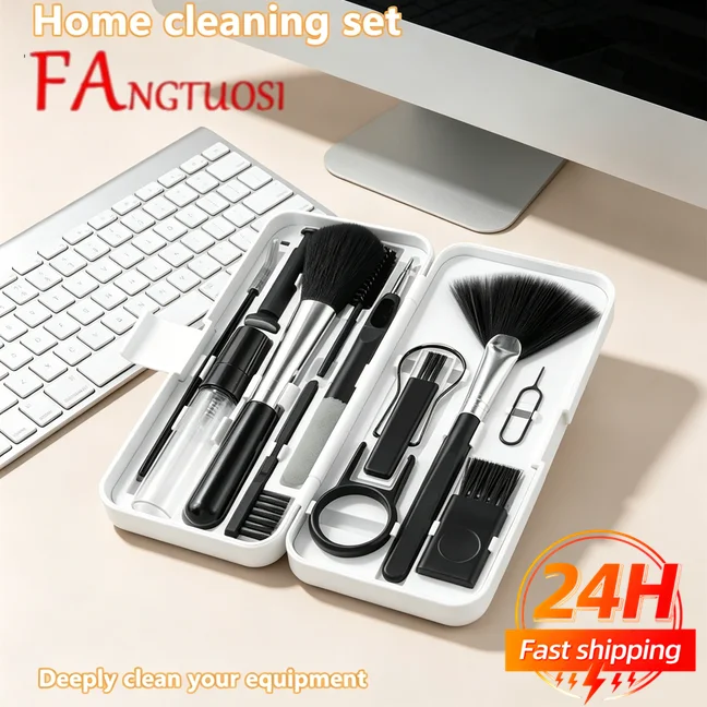 Keycap Key Shaft Puller 18 in 1 Stain Cleaning Kit Computer Keyboard Brush Screen Dust Cleaning Spray Headphone Cleaning Tool