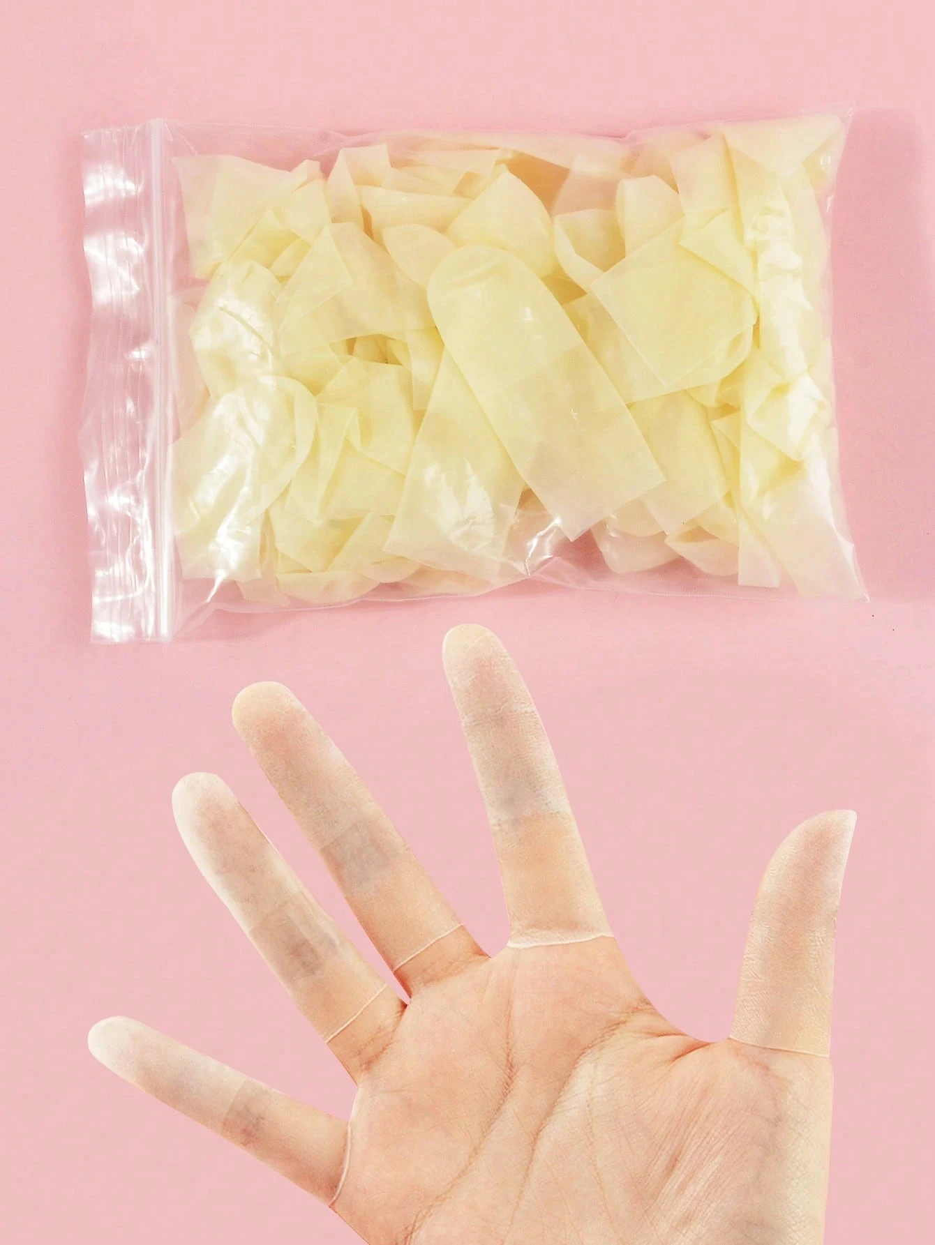 100 Stück Einweg-Fingerlinge aus Latex für Nagelkunst, Maniküre-Werkzeug, schützende Fingerabdeckungen für Nagelstudio und Heimgebrauch
