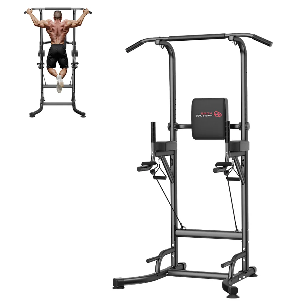 Power Tower Dip Station Pull Up Bar Home Adjustable Multi-Function Power Tower Abdominal Exercise for Fitness Workout Equipment