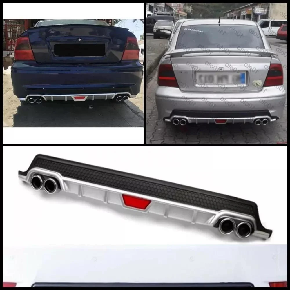 Car Rear Bumper Diffuser for Opel Vectra B Black ABS Plastic Car-Styling Spoiler Deflector Body Kit Splitter Lip Professional