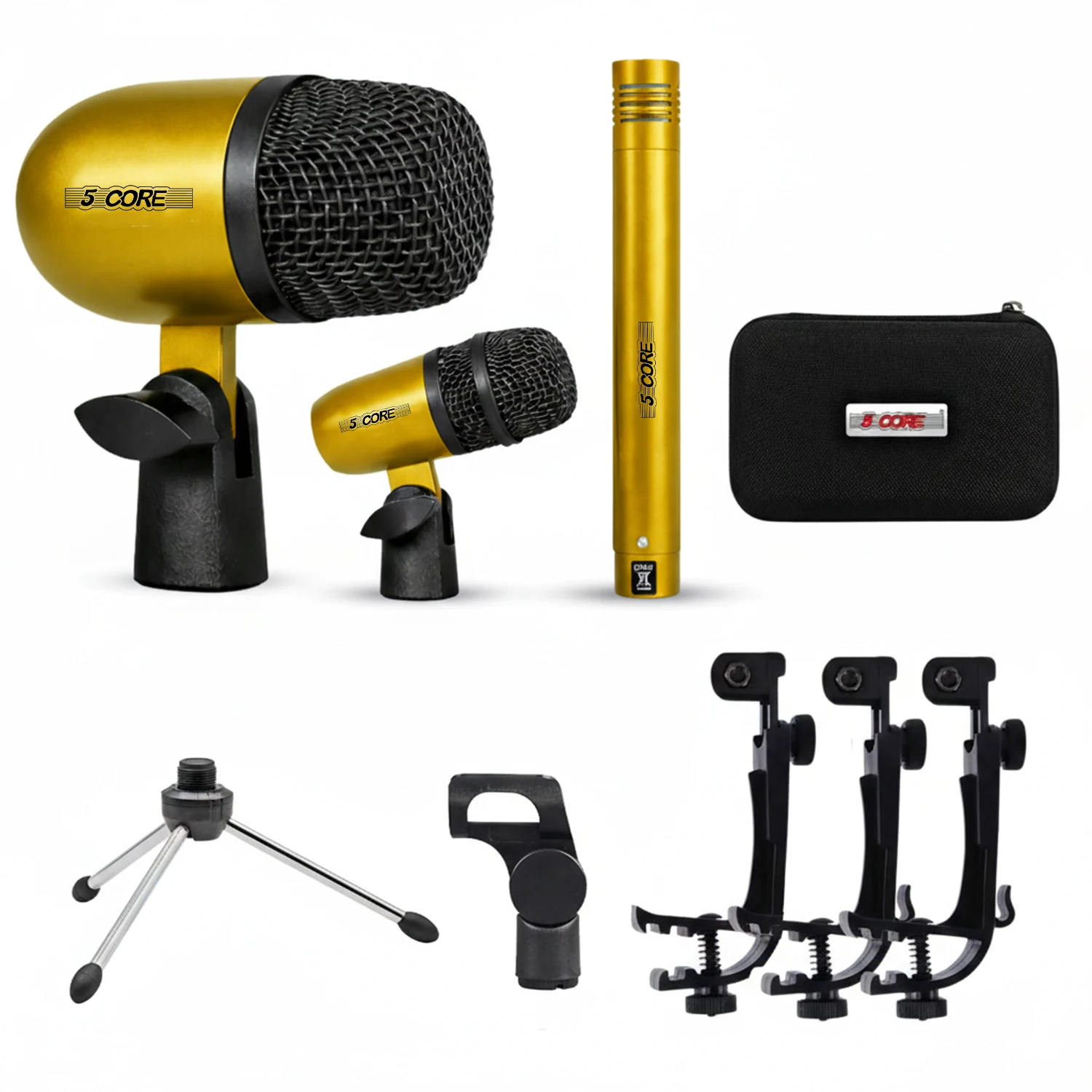 

Профессиональный комплект из 5 микрофонов для конга, малого барабана и таума с XLR-разъемом, кардиоидный, однонаправленный, для инструментов