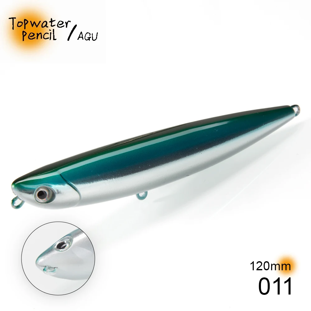 Hunthouse Topwater Pencil Angelköder 90mm/11,5g 120mm/26g Oberflächenköder WTD Top Walkers Pesca für Bass und Forelle