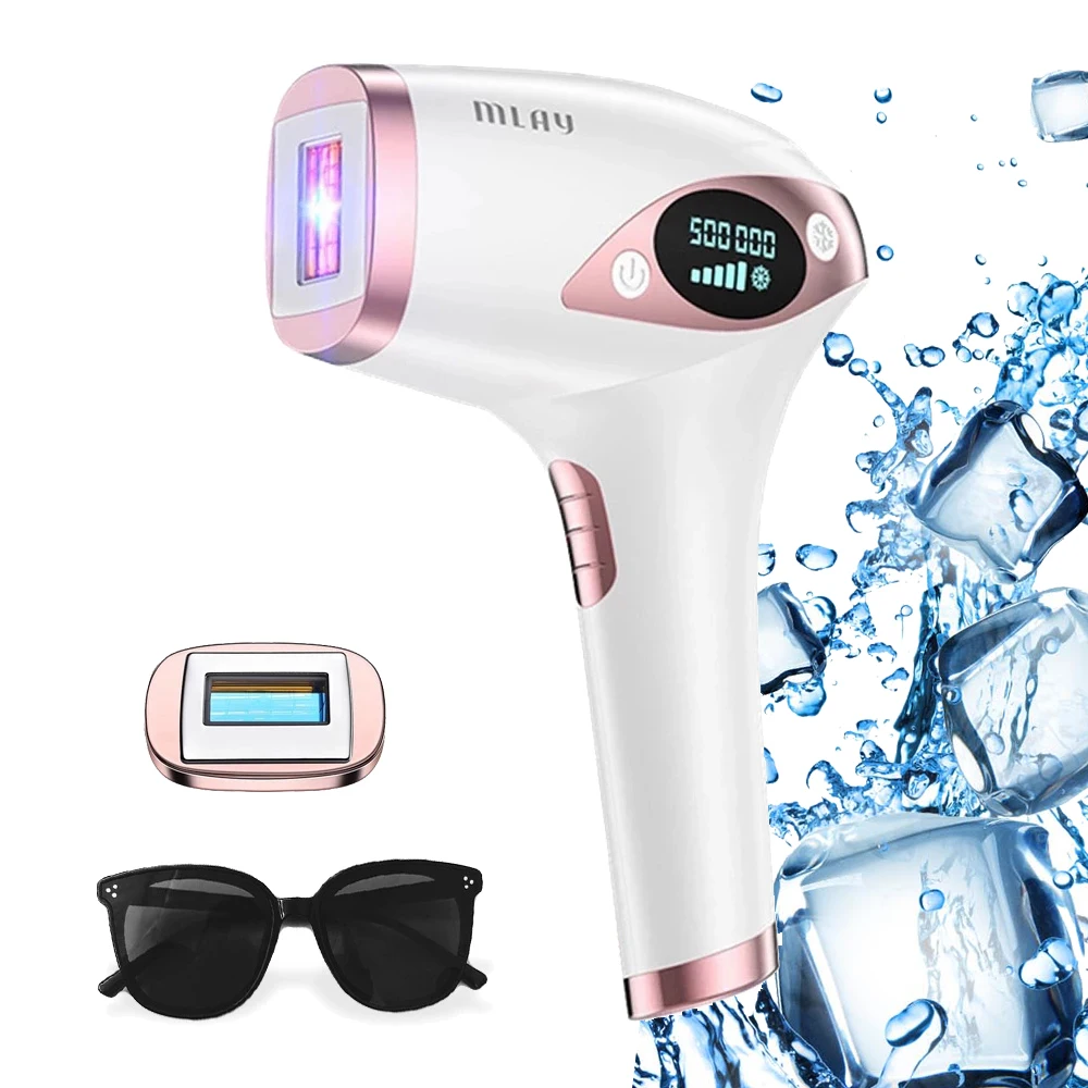 Mlay Laser T4 Laser Hair Removal Device Laser Hair Removal ICE Cold IPL Epilation Flashes 500000 mlay IPL Hair Removal Painless
