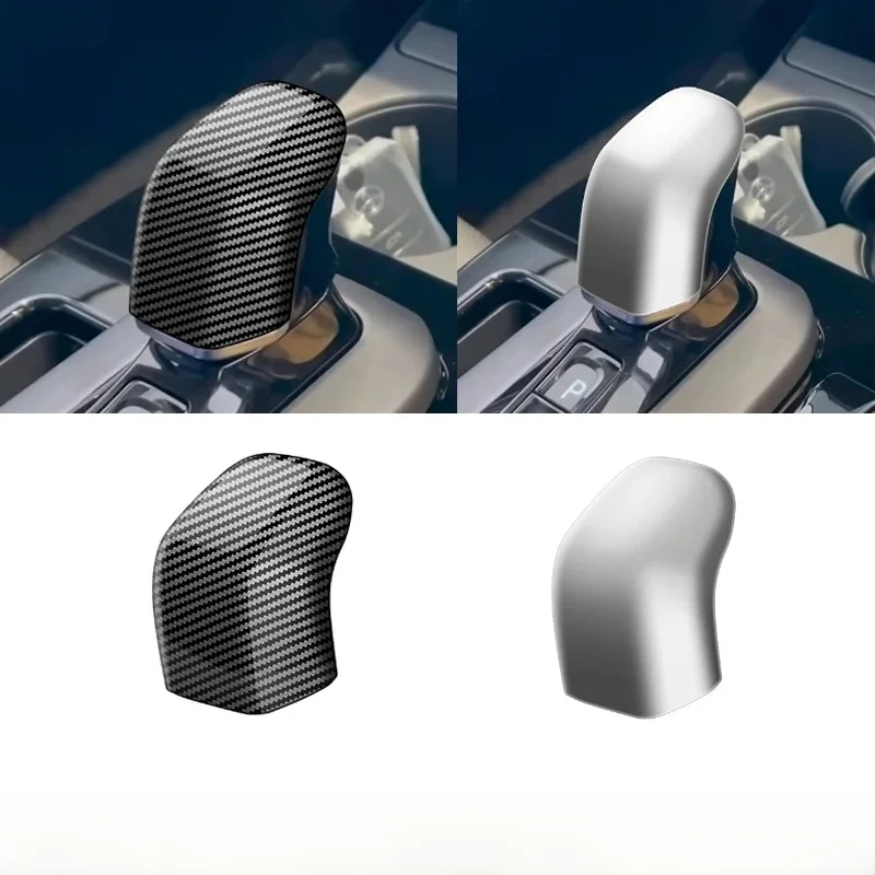 Dla Toyota CHR C-HR 2024 2025 ABS Włókno węglowe chrom Samochodowy panel zmiany biegów Rama Pokrywa gałki dźwigni zmiany biegów Wykończenie głowicy Akcesoria wewnętrzne — zdjęcie 2
