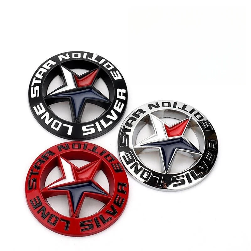 شارة السيارة LoneStar EDITION ملصقات السيارات المعدنية لسيارة Lone Star Texas على الطرق الوعرة المعدلة