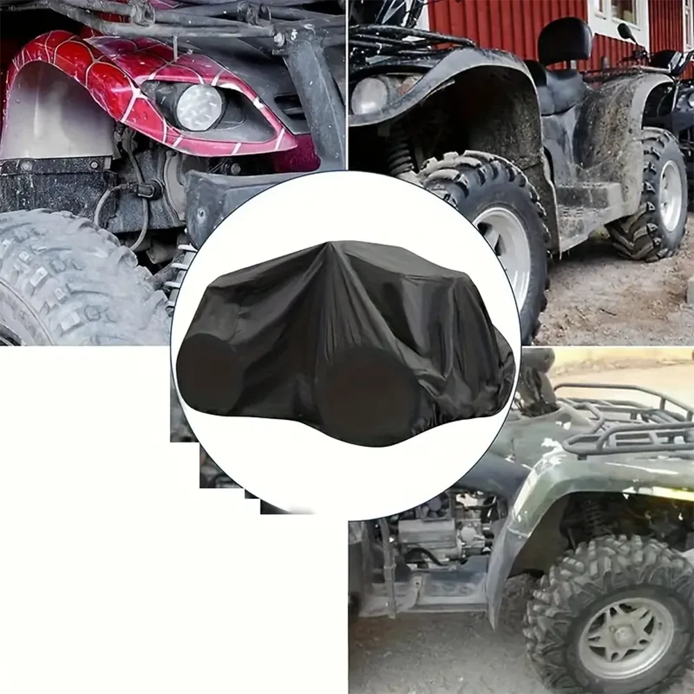 Heavy Duty All-Terrain Vehicle (ATV) Cover - Durable Black Protective Cover for Quad Bikes， Off-Road Motorcycles, and 4-Wheelers