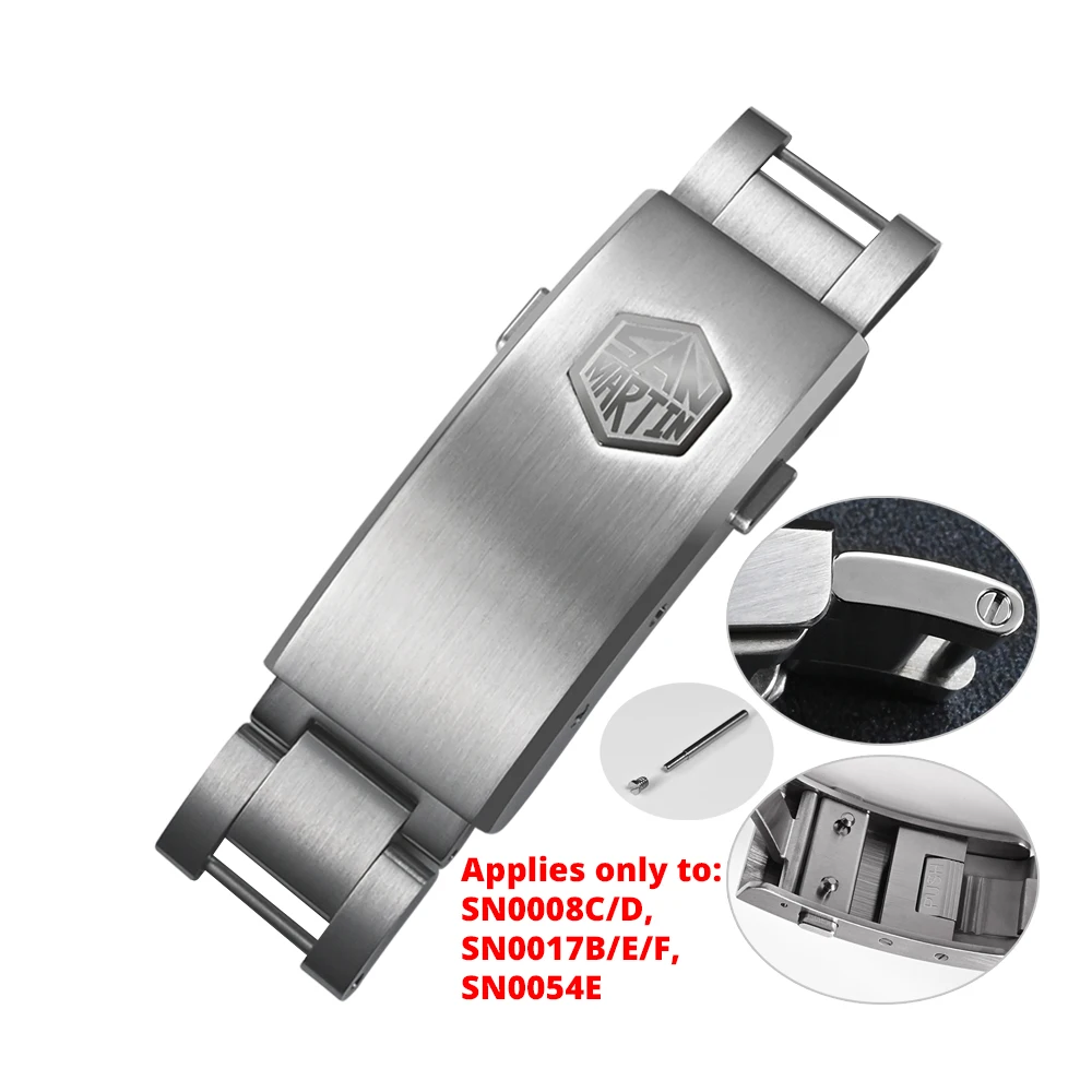 San Martin Neue Fly Verstellbare Schließe Uhrenteile Armband OTF-Schließe für 16mm Spezifiziertes Modell Faltschließe Nicht-universell