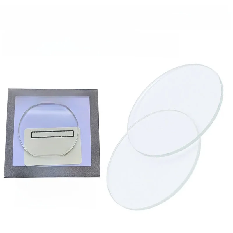 Verre de remplacement pour montre connectée, 2.0mm, 20mm-46mm, lentille de cristal, miroir rond et plat, outil de réparation pour montre, 2 pièces/lot