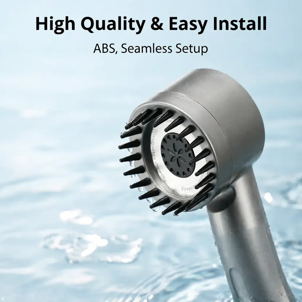 High Pressure Filtered Shower Head with Handheld - Multiple Spray Modes, ON/OFF Switch, Power Wash for Hard Water & Pet Bath