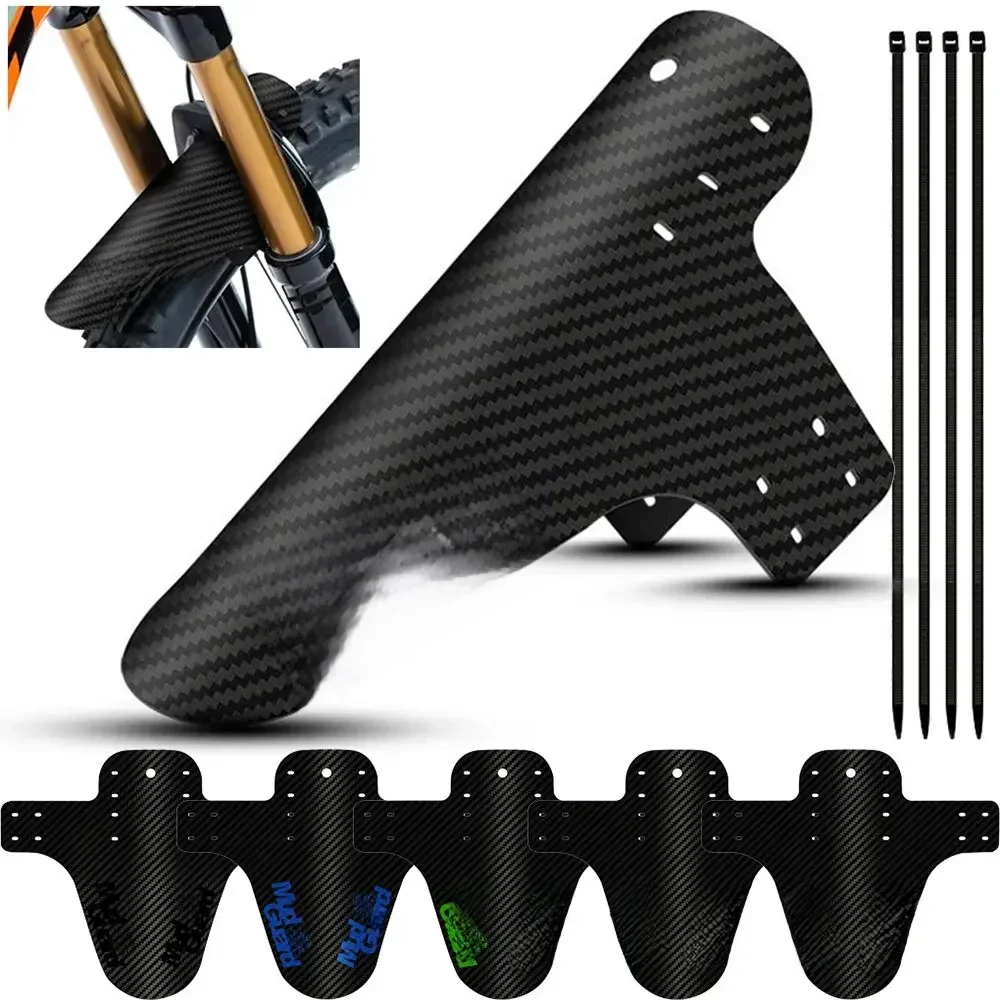 AliExpress NONE Mountain Bicycle Fenders Plastic carbon fiber Colorful Front /rear Bike Mudguard Mtb Bike Wings Mud Guard Cycling Accessories