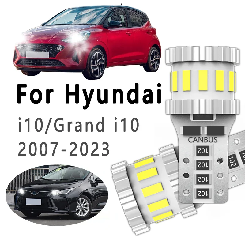 2 uds T10 bombillas LED para coche para Hyundai i10 Grand i10 N Line 2007 - 2017 2018 2019 2020 2021 2022 luces de separación de estacionamiento Interior