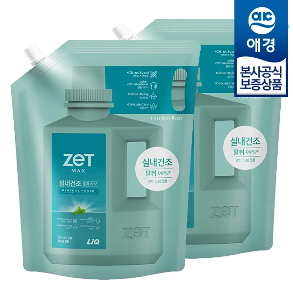 [Aekkyung] liqueur jet Max take power gel menthollifill 1.8L x 2 pieces