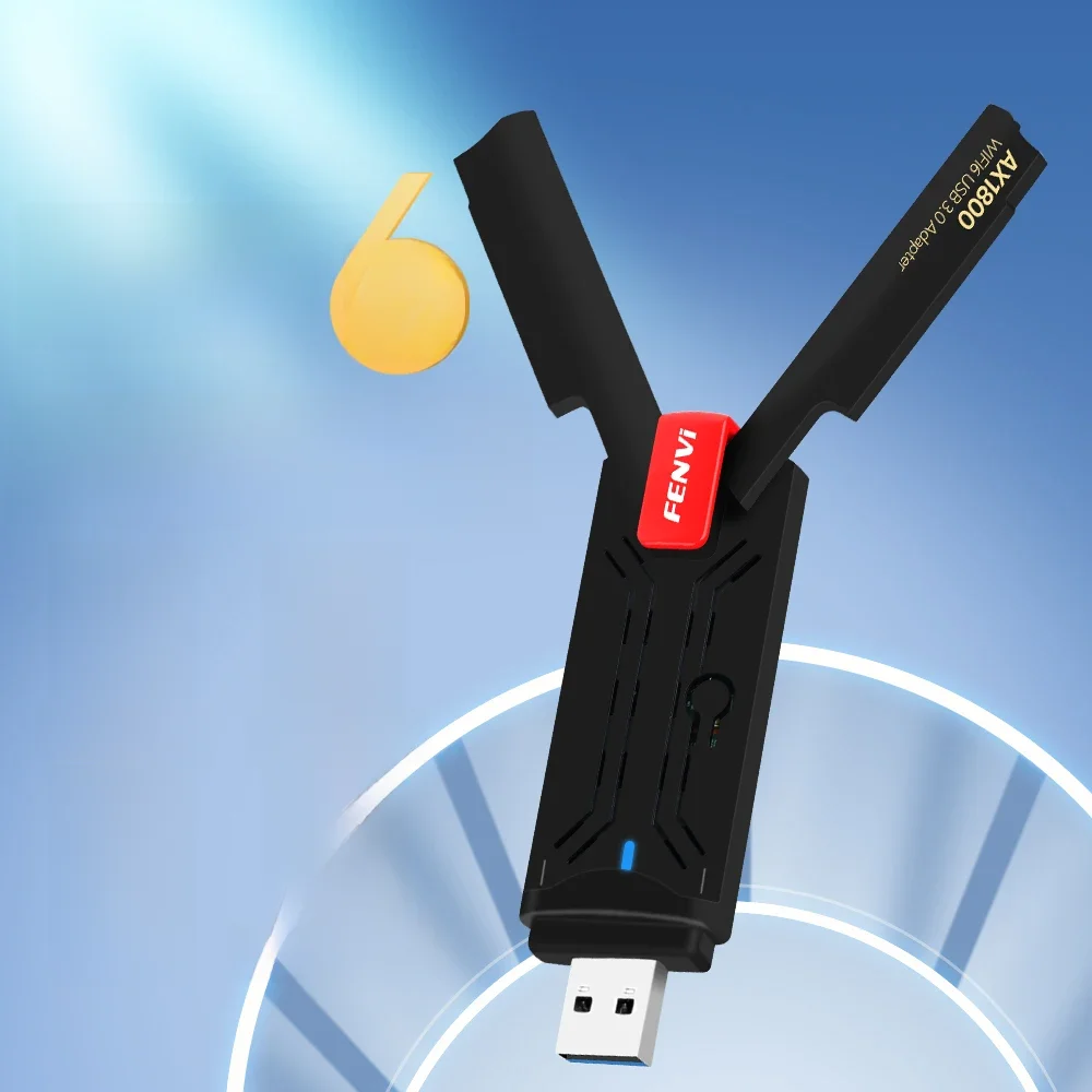 AX1800 WiFi 6 Adapter WIFI USB 3.0 MT7921 klucz USB odbiornik dwuzakresowy 2.4G & 5G bezprzewodowy karta sieciowa do laptopa stacjonarnego — zdjęcie produktu 7