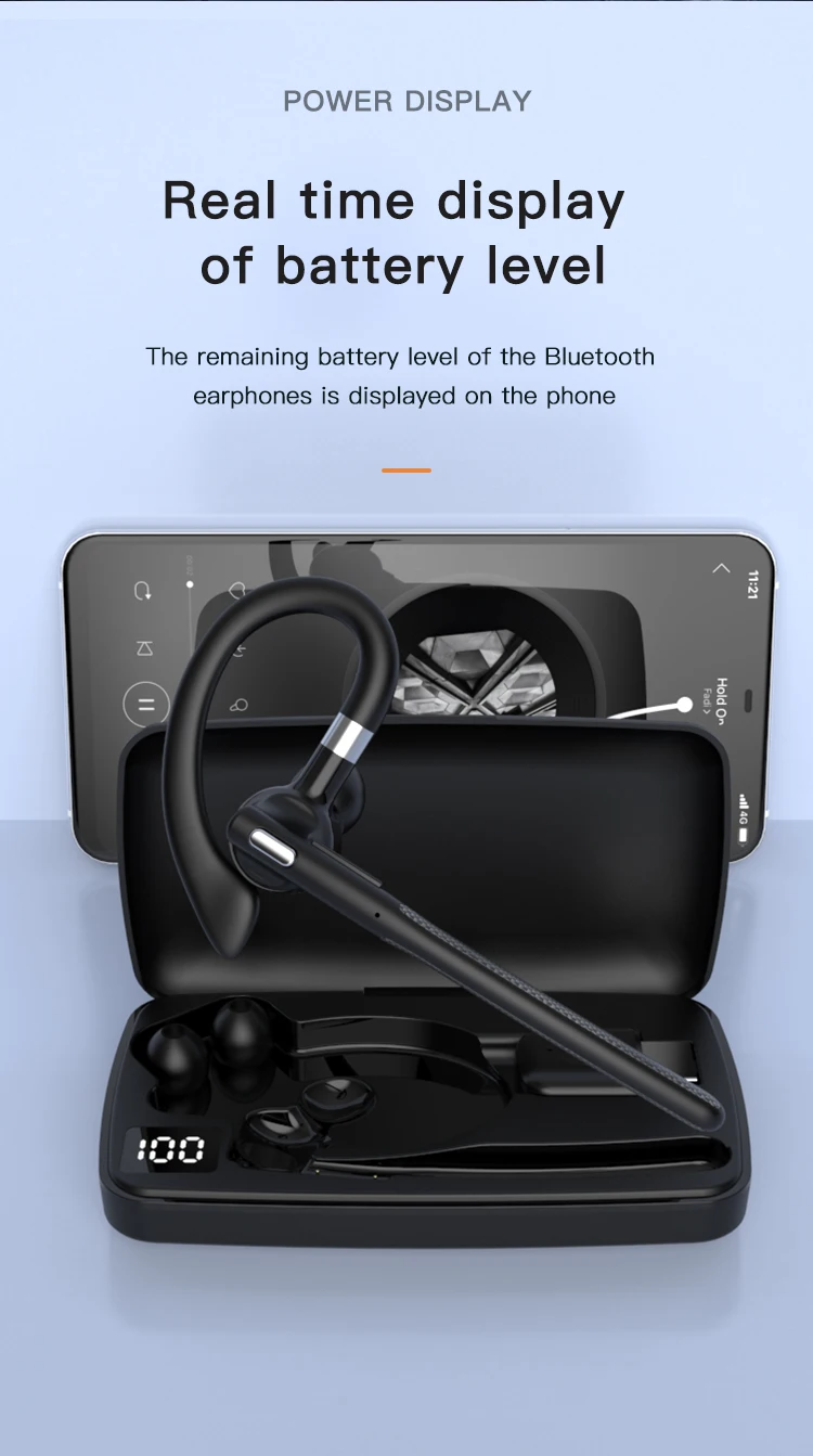 New Released Wireless Headset, HD Radio, Active Noise Reduction, Suitable for Business and Sports - view 5