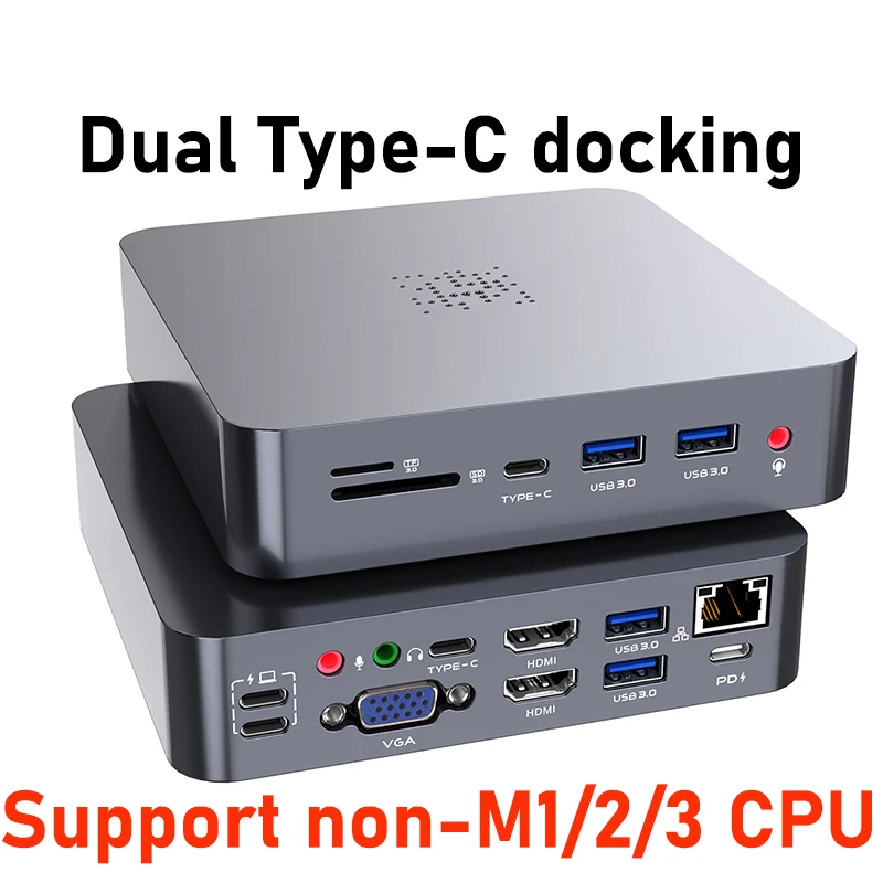 18 in 1 dual Type-C hub usb c docking station 2x HDMI Per accessori per laptop MacBook Pro/Air Mac mini Satechi Thunderbolt Dock