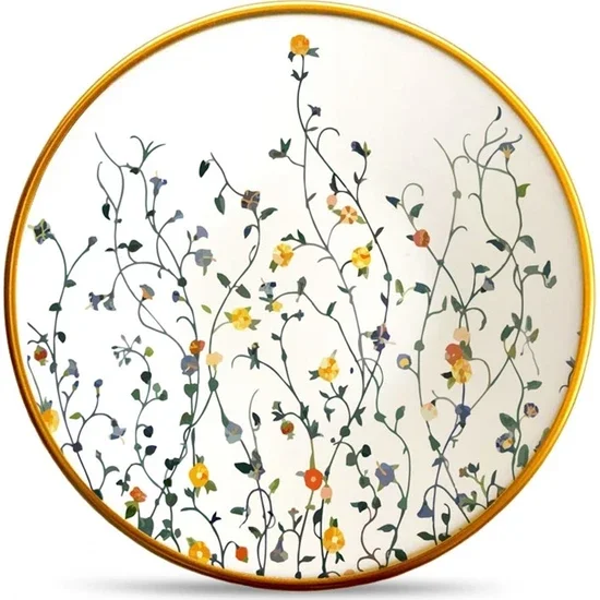 Toygar Adel Cake Plate Set of 6 21 cm. Colored Branches