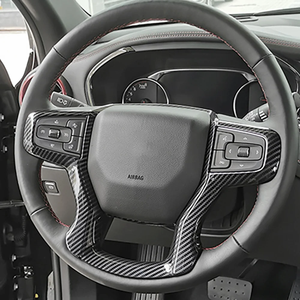 

Аксессуары для Chevrolet Blazer 2019-2025 гг., накладка на руль, литая крышка, ABS, углеродное волокно, Стайлинг