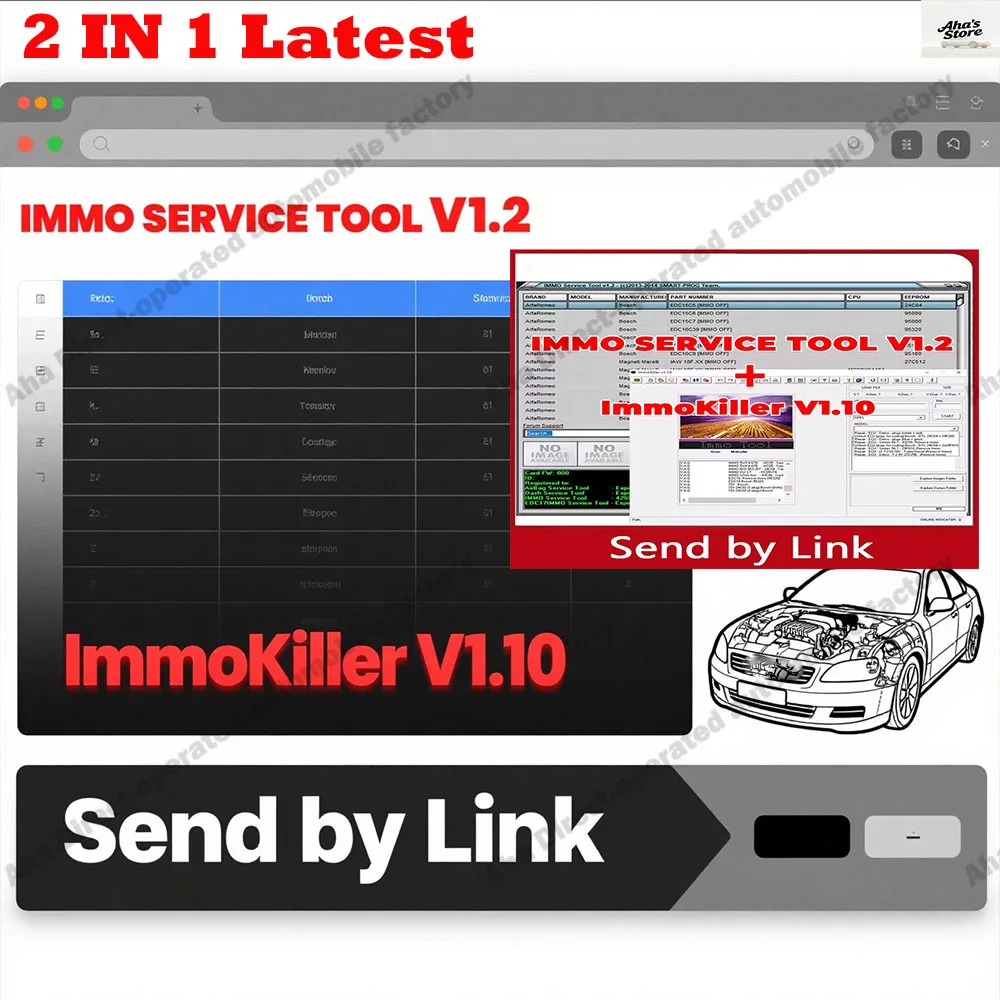 

ImmoKiller V1.10 obd2 scanner IMMO Off Software v1.1 ECU Programmer + IMMO SERVICE TOOL V1.2 Car accessories Immo Off Software