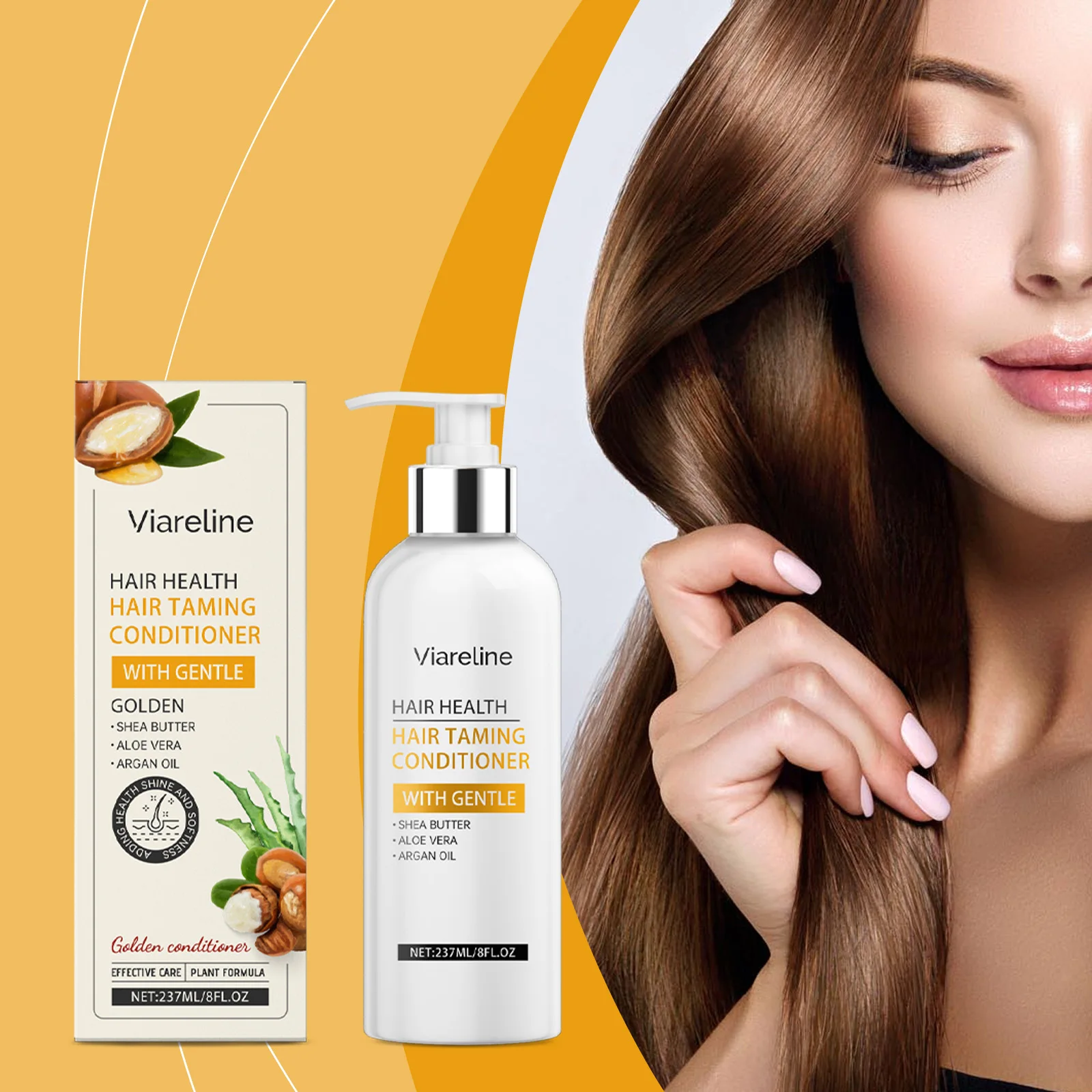Viareline Moroccan Argan Oil Hair Care Series Shampoo Conditioner Serum Hair Volumizing Remove Dandruff Fluffy Hair Care Series - Image 3
