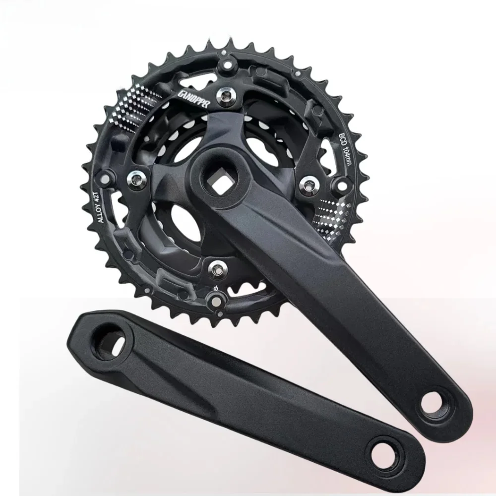 AliExpress GANOPPER 22/32/44T 24/32/42T MTB Crankset Single/Triple Speed Chainirng 64/104BCD 170/175mm Bike Crank set 3*9/10S 27S 30S Chainwheel