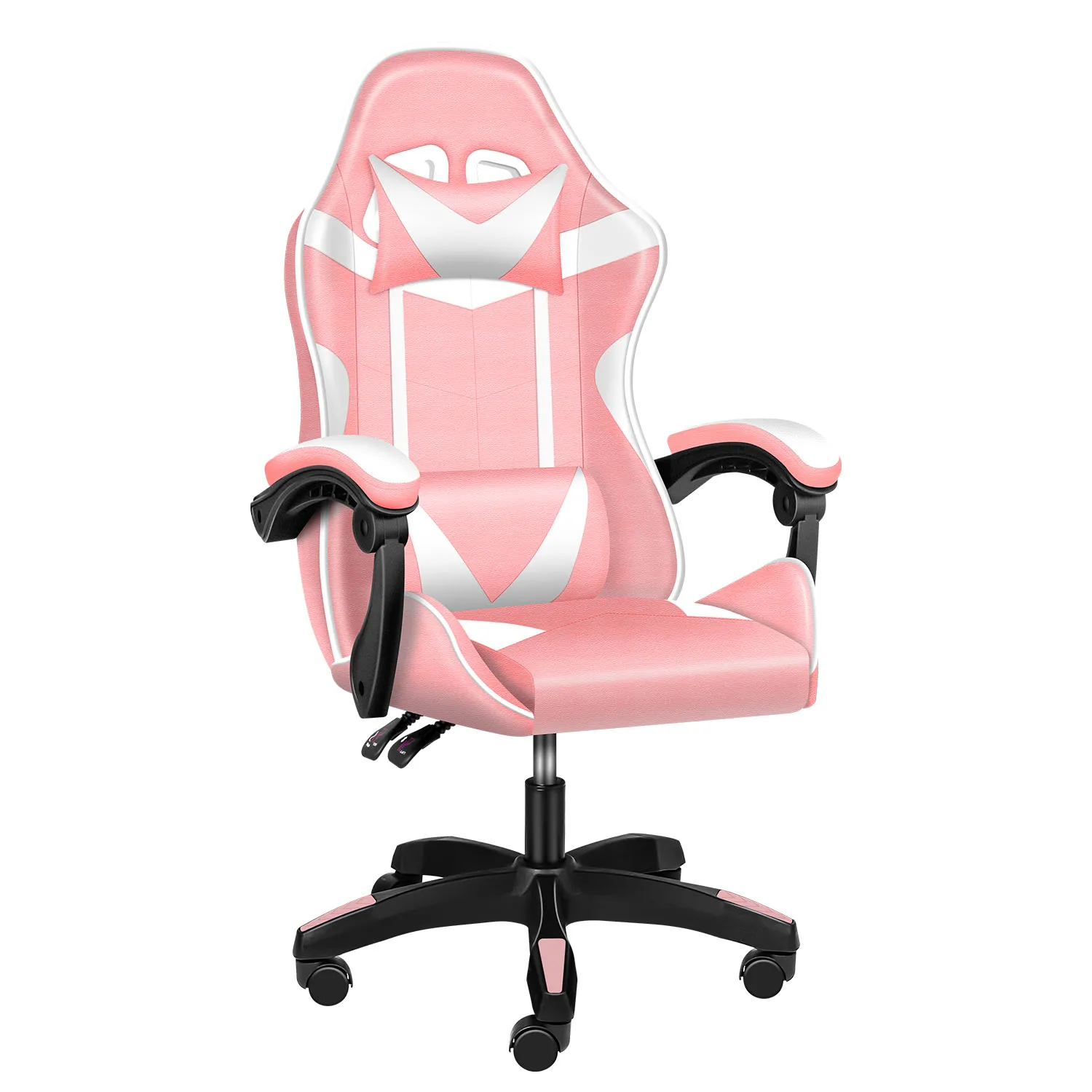 YSSOA Height Adjustable Swivel Recliner Racing Office Computer Ergonomic Video Game Esports Chair W/Headrest&Lumbar Pillow