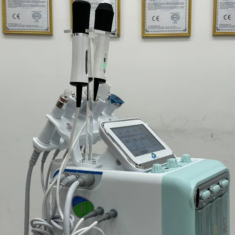 Microdermabrasion Aqua Peeling Hydro Oxyge Facial Diamond Dermabrasion Machine H2o2 with oxygeneo handles machine