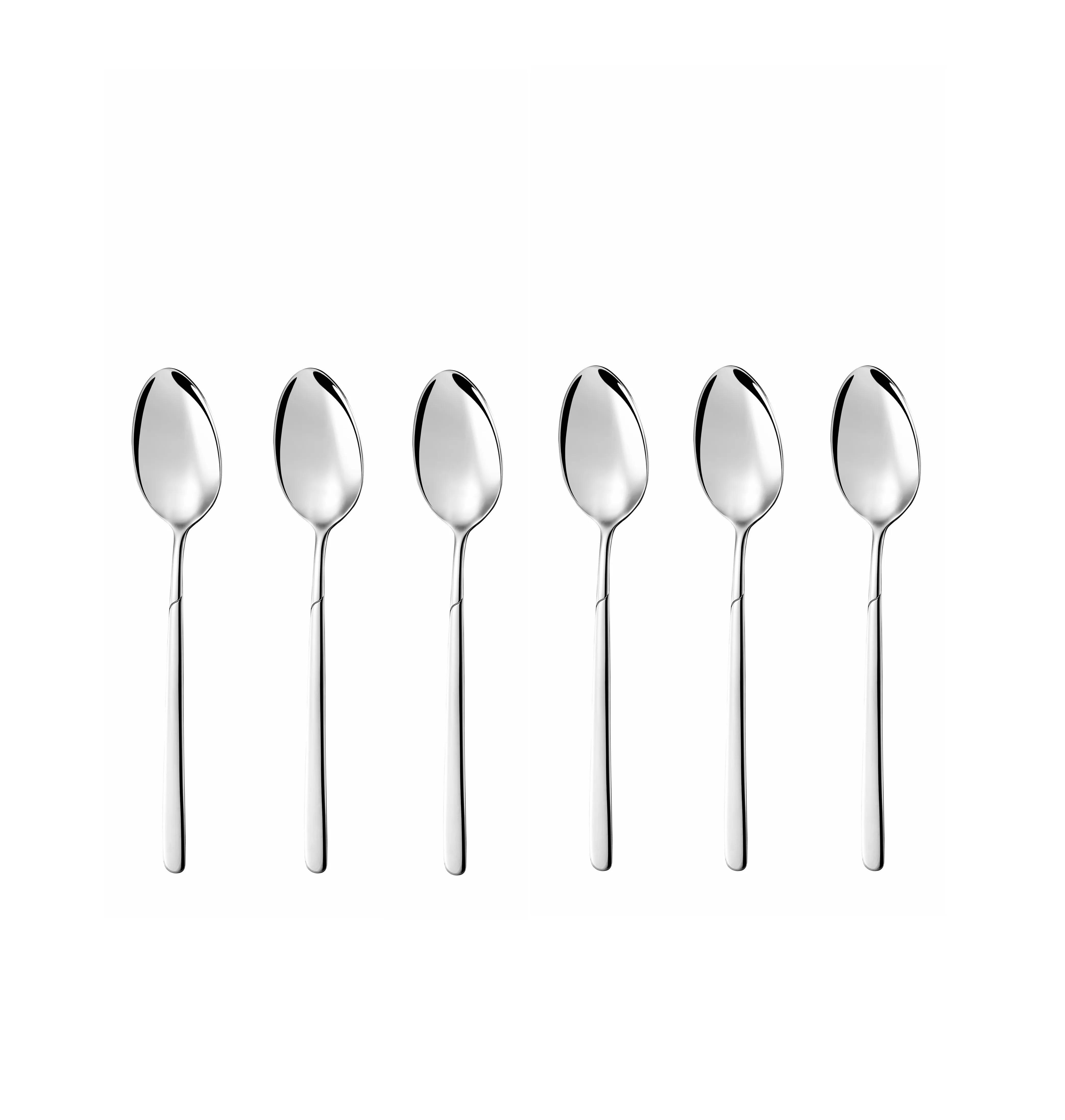 COZY ZONE 6PCS Stainless Steel Teaspoons Set  Modern Western Style Stirring Coffee Spoons Dessert European Dining Tableware