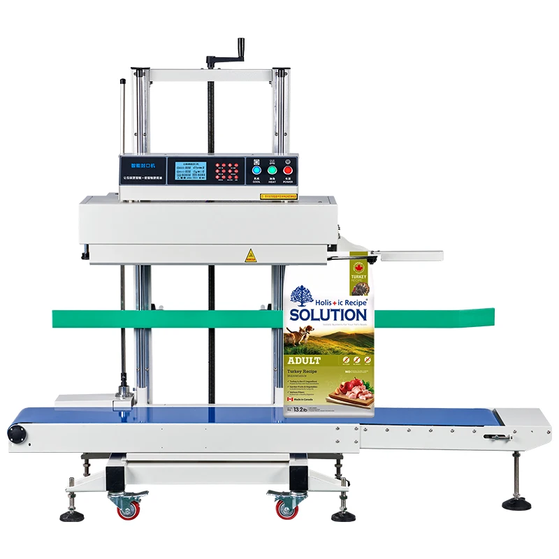 Continuous Band Sealing Machine Automatic Vertical Sealer Heat Sealing Machine For Plastic Bag &Film Seal Packing Machine