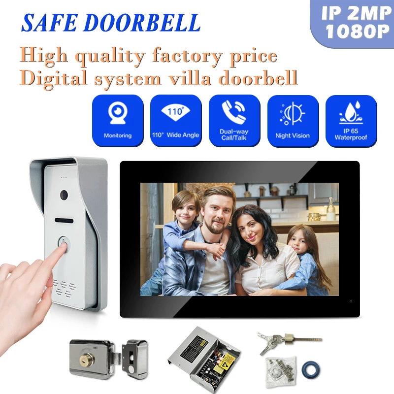 

Удобная в использовании Ip-система внутренней связи, 7-дюймовый монитор с Hd-камерой, простой в использовании дверной звонок для одного дома