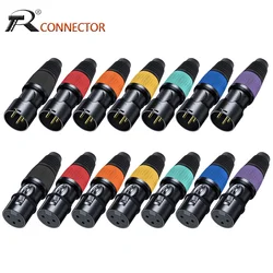 10pcs 3Pin XLR Cable Connector,Cannon Male/Female Audio Terminal Microphone Gold Plated Plug Adapter Solder Type Socket Jack