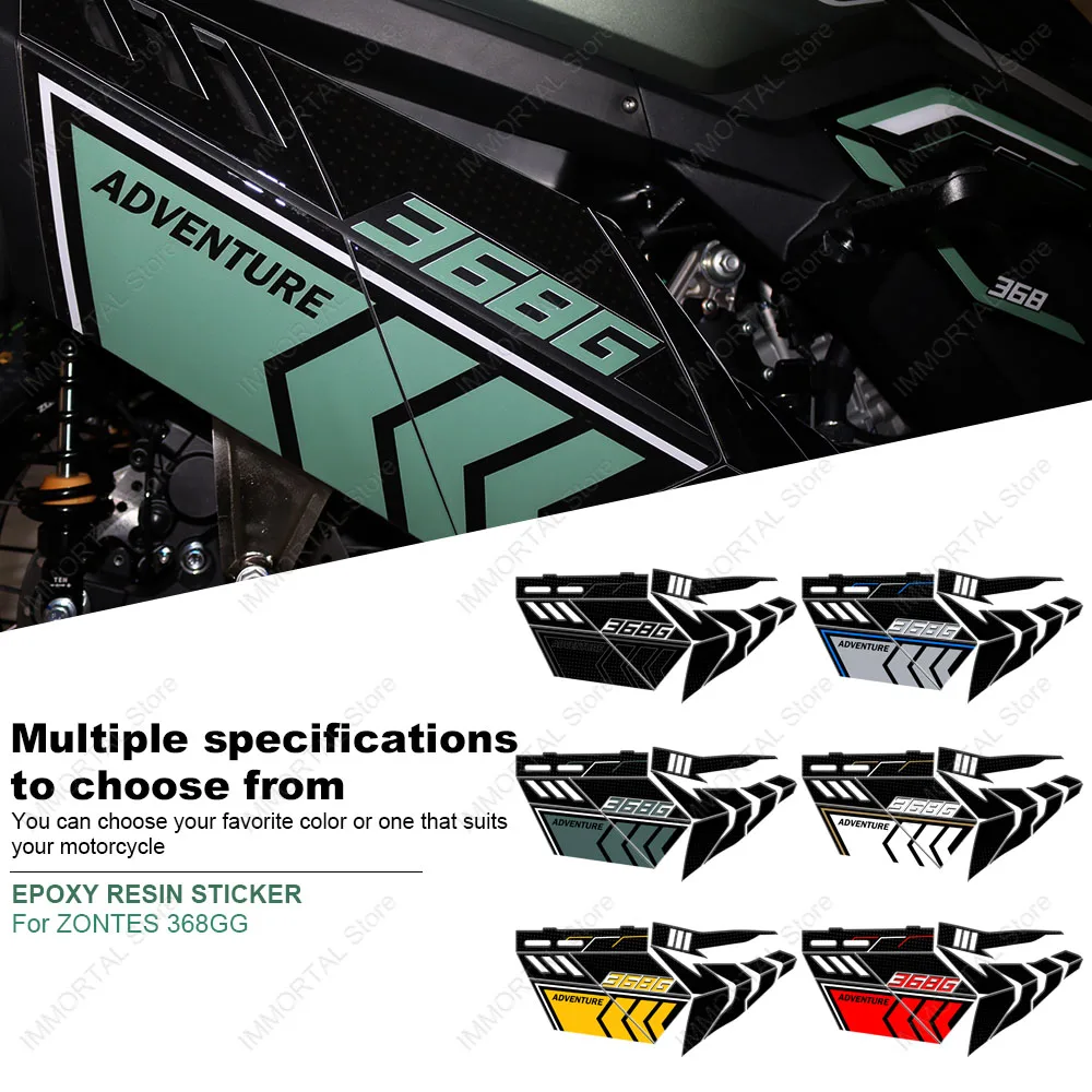 

for ZONTES 368G 368 G Motorcycle Exhaust Pipe Sticker 3D Resin Epoxy Sticker