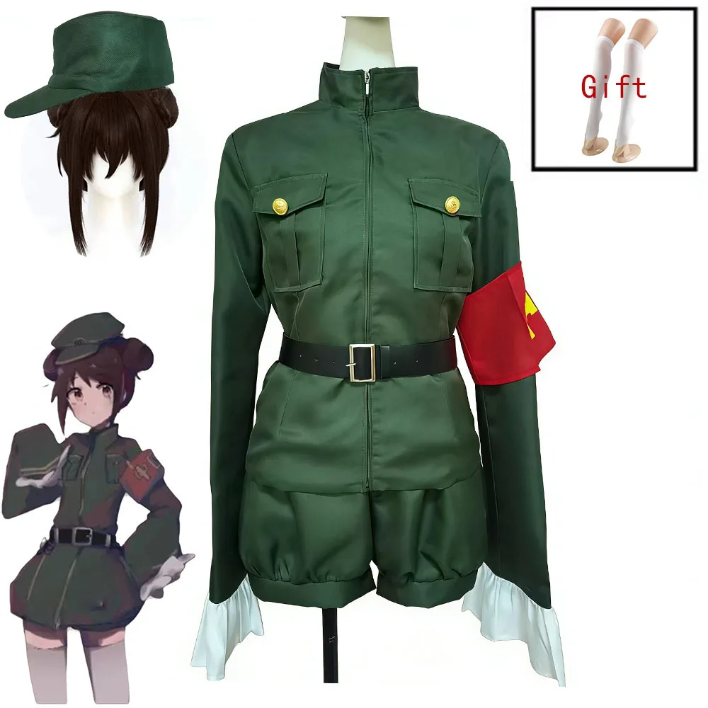 APH Axis Powers ヘタリア中国王耀王春燕コスプレ衣装ウィッグ女性