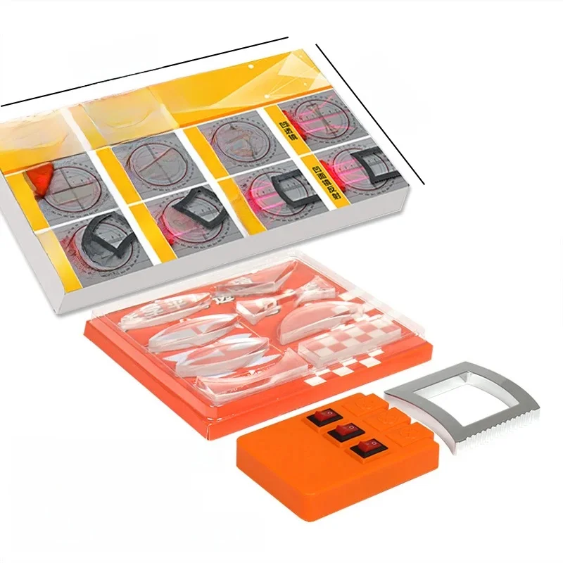 Ensemble d'expérimentation d'optique géométrique, Kit de lentilles optiques, lentille Concave convexe, réfrait de la lumière, enseignement de la physique, cadeau scientifique