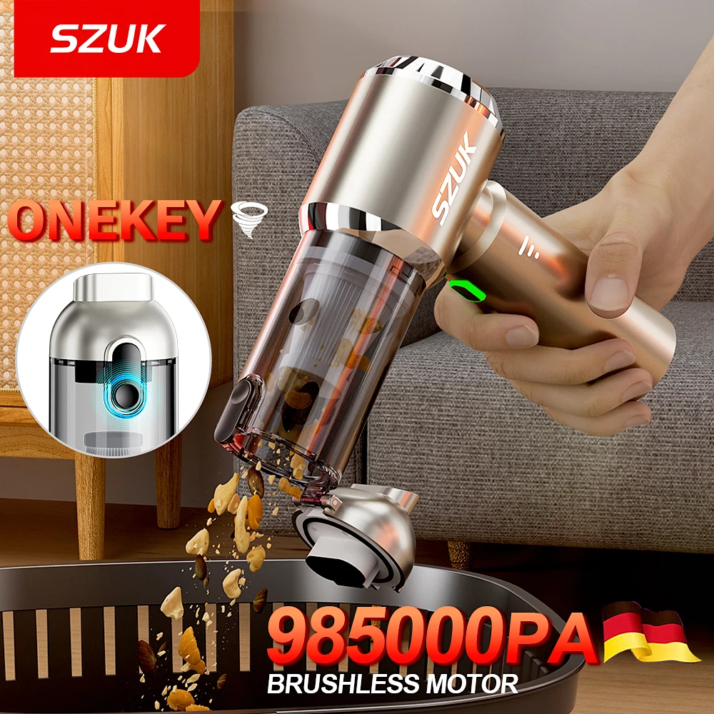 SZUK 985000PA Poweful Wireless Vacuum Cleaner Handheld Vacuum Cleaner One-Click Dust Removal Portable Mini Car Vacuum Cleaner