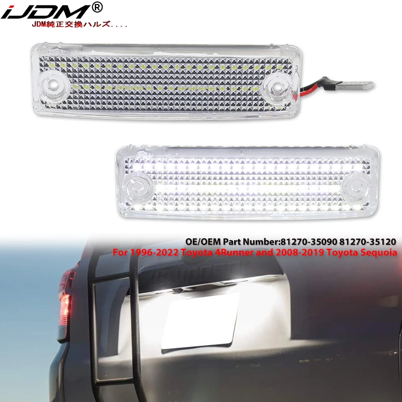 2PCS LED License Plate Light For Toyota Land Cruiser Prado TRJ150/GRJ15 #/GDJ15 #(Lexus GX 470) Backlight Number Plate No Error