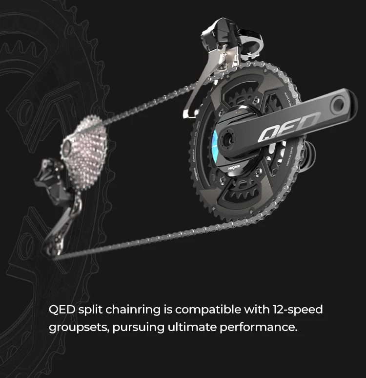 Geteiltes Zweiteiliges Ultraleichtes 7075 Aluminiumlegierungs-Scheibenritzel Magene Pes Qed 110bcd, Passend für Shimano Sram – Detail 10
