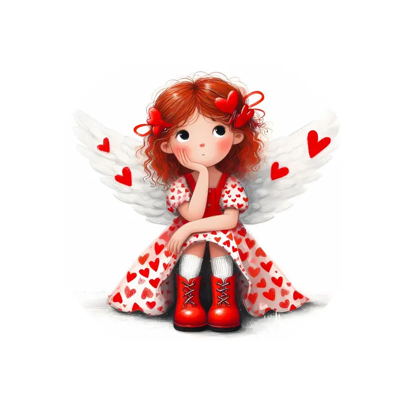 Fantaisie Valentine fille 12mm/14mm/16mm/18mm/20mm/25mm rond Photo verre cabochon démo dos plat résultats de fabrication